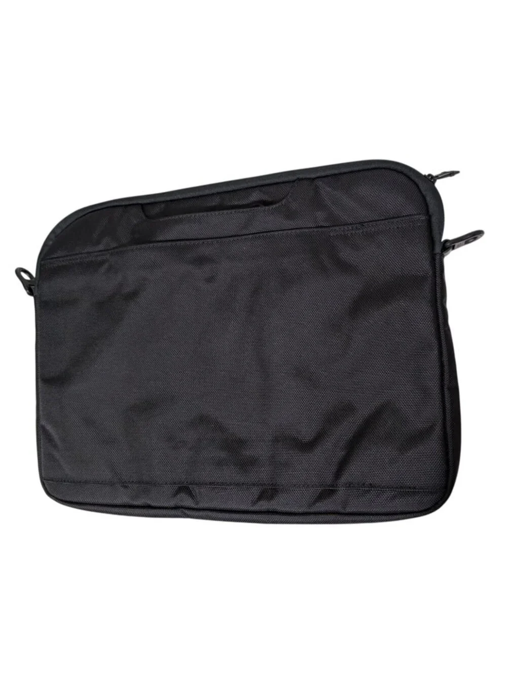 TUMI Black Nylon Laptop Tote Briefcase Crossbody Messenger Bag Strap 12x15.5